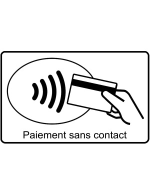 Paiement sans contact carte - 15x9.2cm - Sticker/autocollant