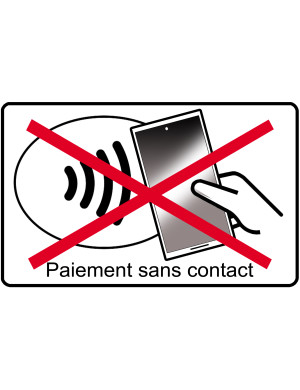 Pas de paiement sans contact smartphone - 15x9.2cm - Sticker/autocollant