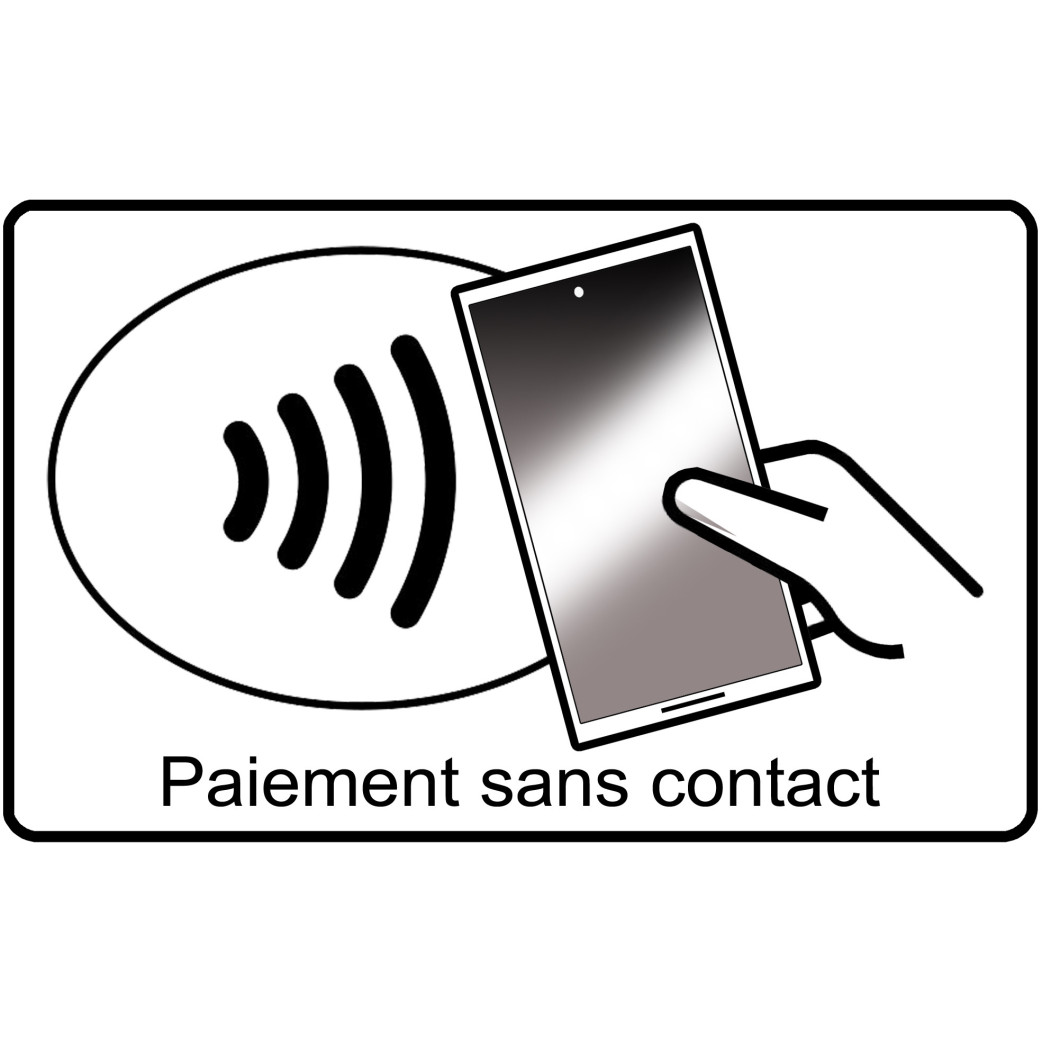 Paiement sans contact smartphone - 15x9.2cm - Sticker/autocollant