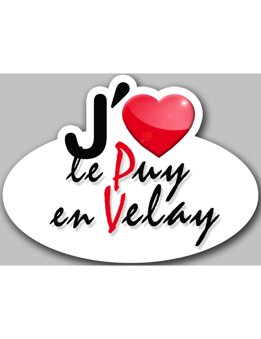 j'aime le Puy-en-Velay (5x3.7cm) - Sticker/autocollant j'aime le Puy-en-Velay (5x3.7cm) - Sticker/autocollant