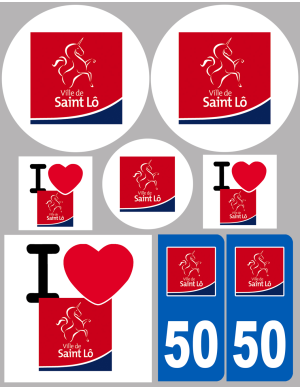 Saint-Lô (8 autocollants variés) - Sticker/autocollant