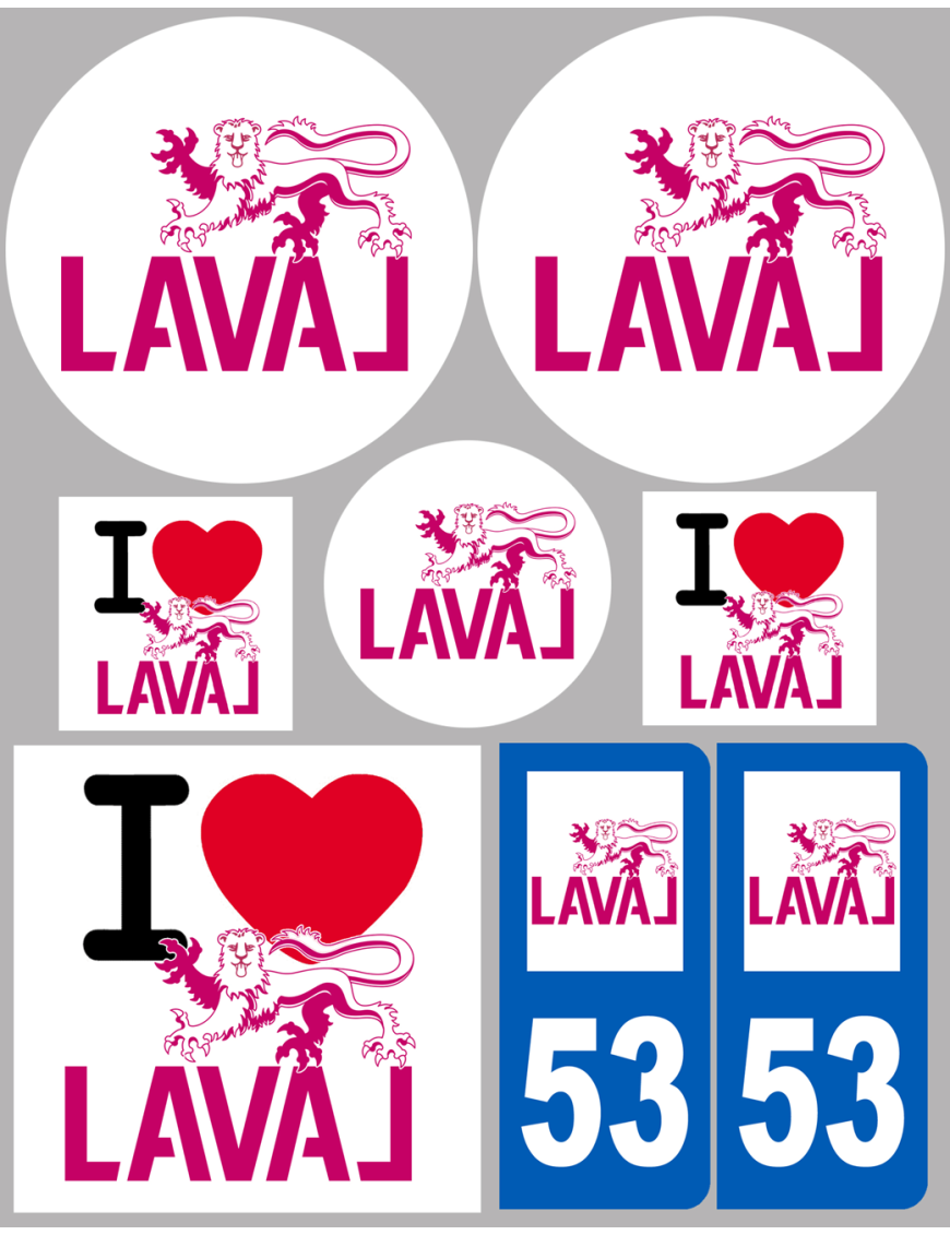 Laval (8 autocollants variés) - Sticker/autocollant Laval (8 autocollants variés) - Sticker/autocollant