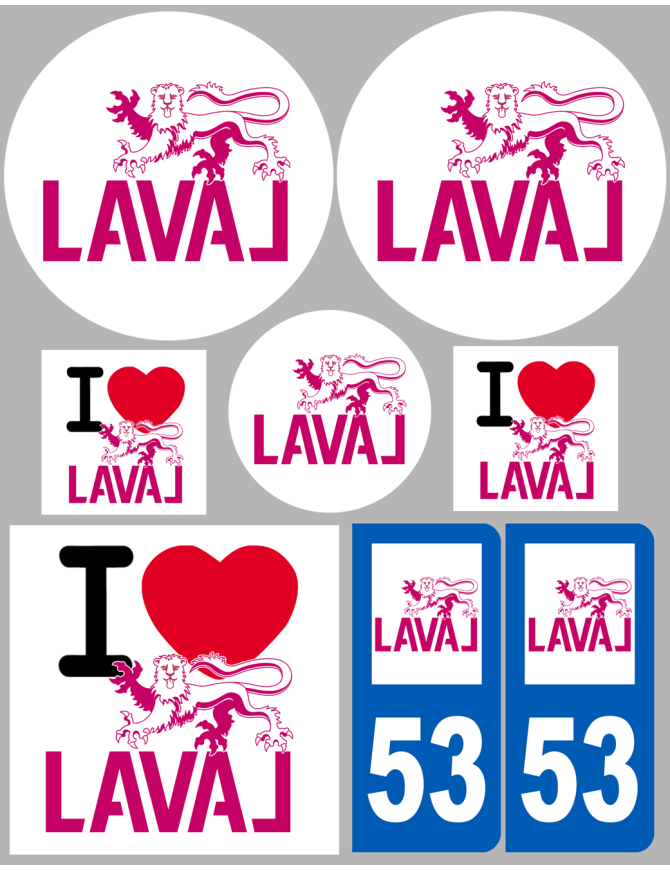 Laval (8 autocollants variés) - Sticker/autocollant