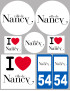 Nancy (8 autocollants variés) - Sticker/autocollant