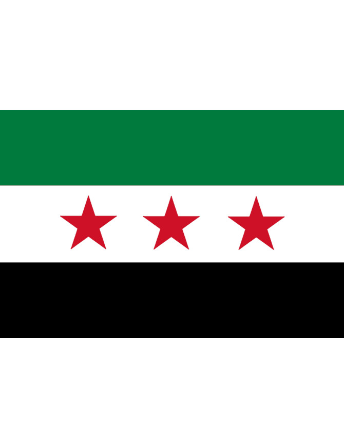 Drapeau Syrie (5 x 3.3 cm) - Sticker/autocollant