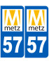 immatriculation 57 Metz - Sticker/autocollant