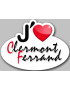 j'aime Clermont-Ferrand (15x11cm) - Sticker/autocollant