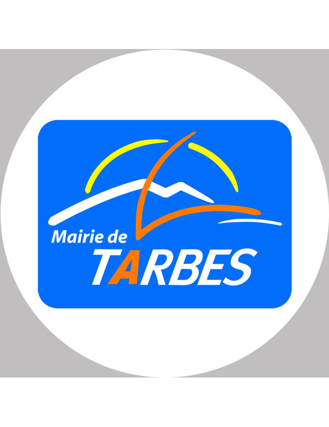 Tarbes - 20x20cm - Sticker/autocollant