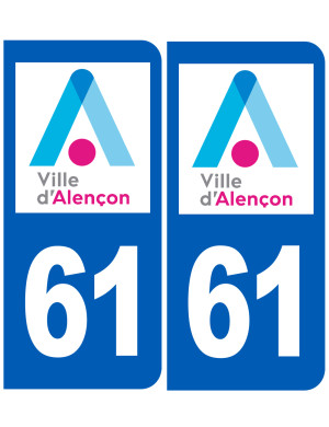 immatriculation Alençon 61 - Sticker/autocollant