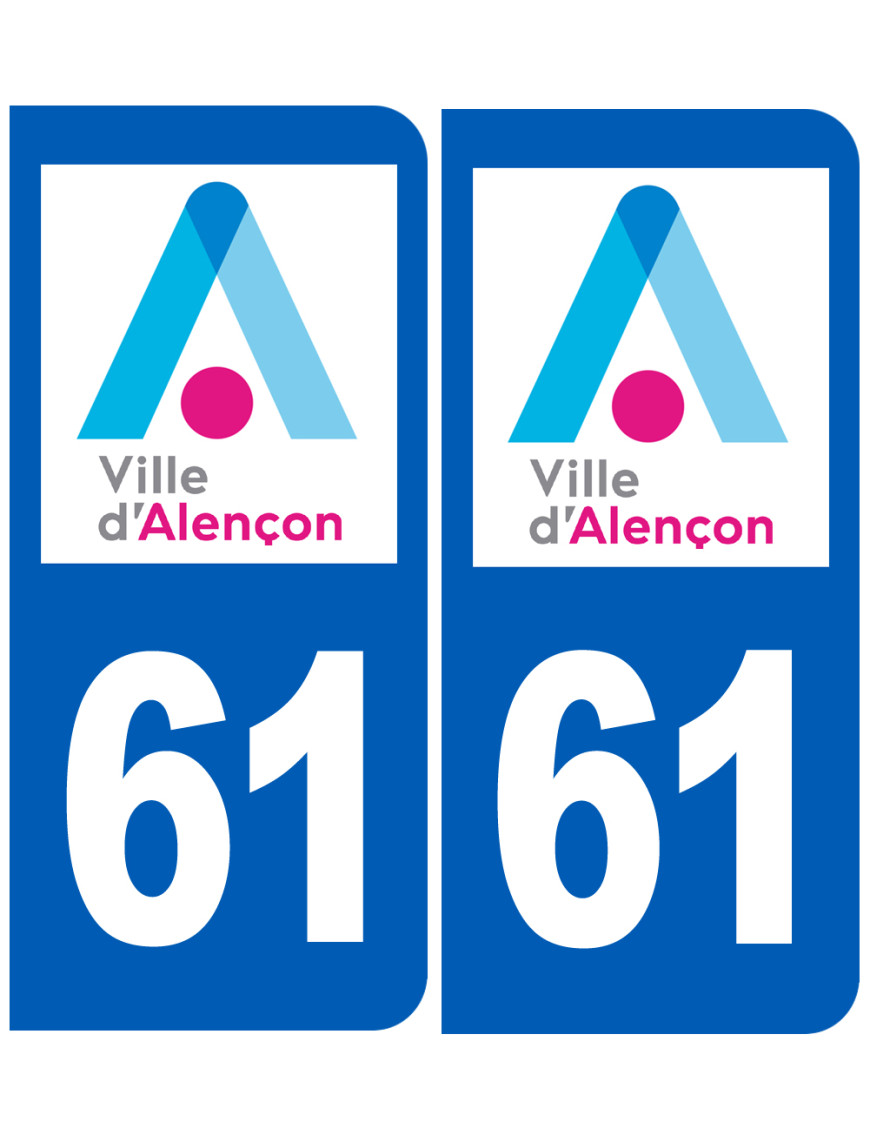 immatriculation Alençon 61 - Sticker/autocollant