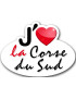 J'aime la Corse-du-Sud (15x11cm) - Sticker/autocollant