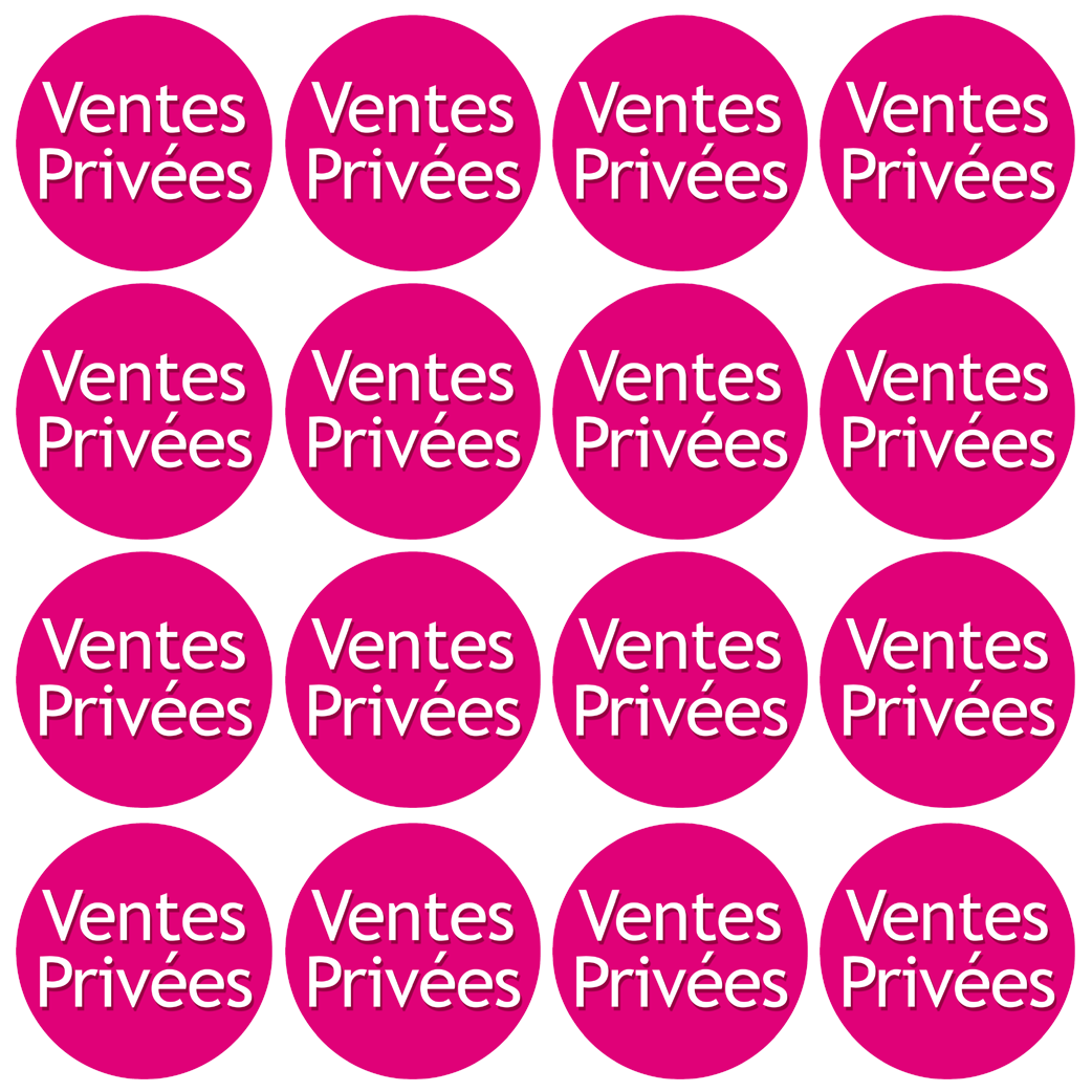 Ventes Privées - 16fois 5cm - Sticker/autocollant