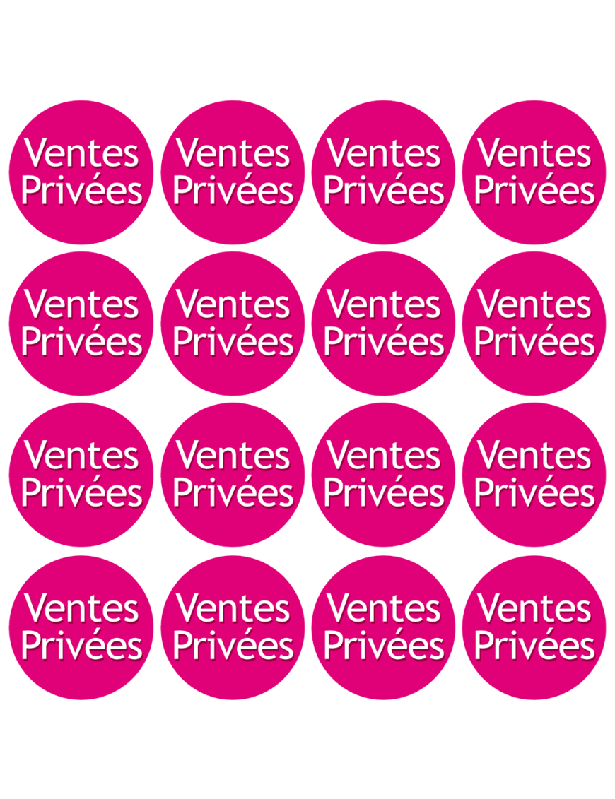 Ventes Privées - 16fois 5cm - Sticker/autocollant