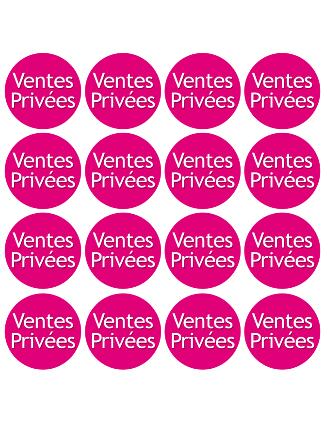 Ventes Privées - 16fois 5cm - Sticker/autocollant