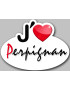 j'aime Perpignan (15x11cm) - Sticker/autocollant