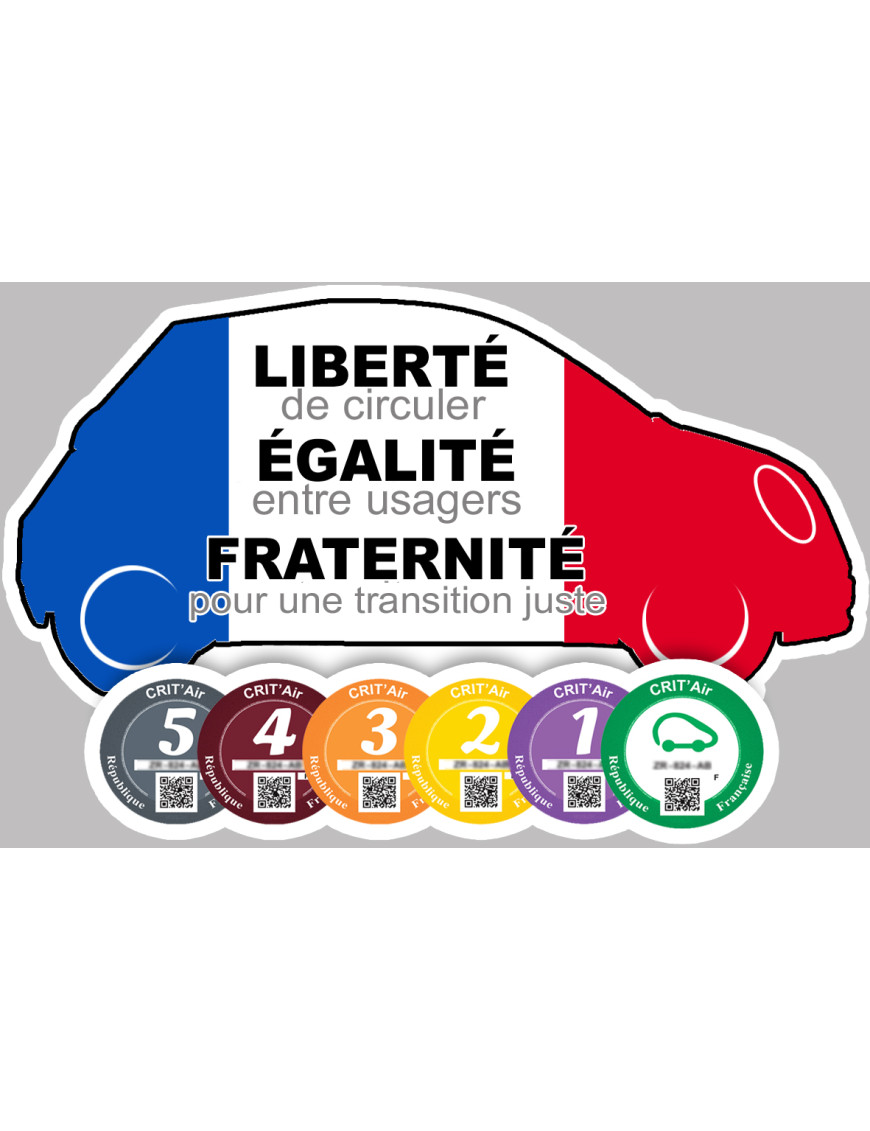 ZFE Vignette Critair gueux (5x3.2cm) - Sticker/autocollant ZFE Vignette Critair gueux (5x3.2cm) - Sticker/autocollant