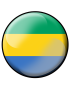 Gabon rond - 10x10cm - Sticker/autocollant