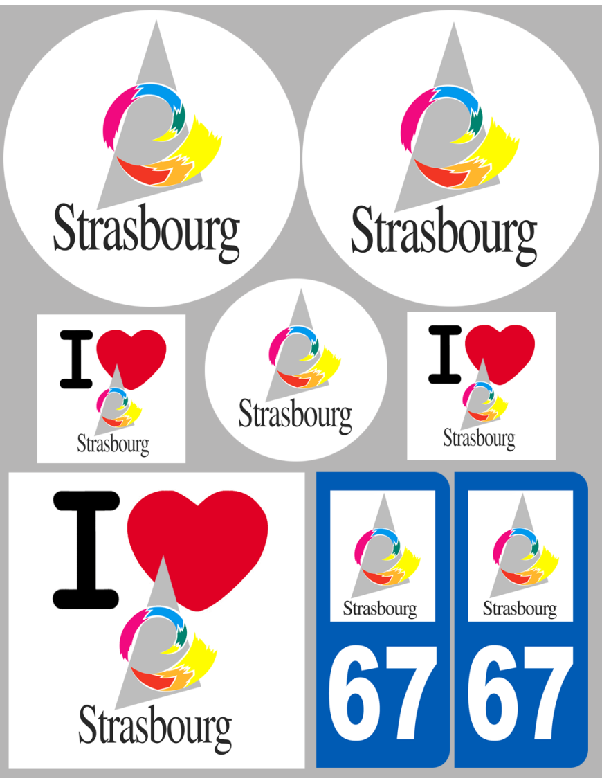 Strasbourg - 8 autocollants variés - Sticker/autocollant Strasbourg - 8 autocollants variés - Sticker/autocollant
