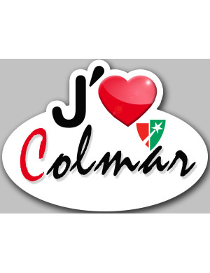 j'aime Colmar (5x3.7cm) - Sticker/autocollant