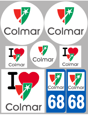 Colmar - 8 autocollants variés - Sticker/autocollant