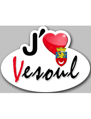 j'aime Vesoul (5x3.7cm) - Sticker/autocollant