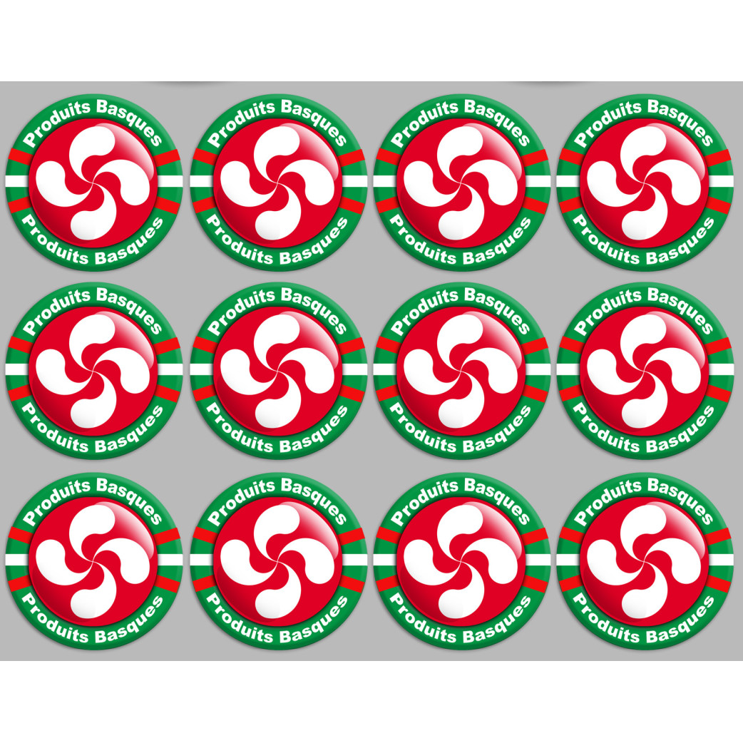 Produits Basques rouge - 12fois 5cm - Sticker/autocollant