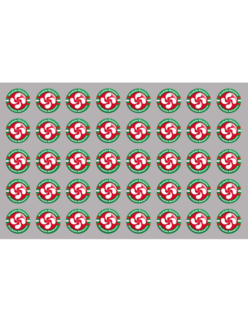 Produits Basques rouge - 44fois 2cm - Sticker/autocollant Produits Basques rouge - 44fois 2cm - Sticker/autocollant