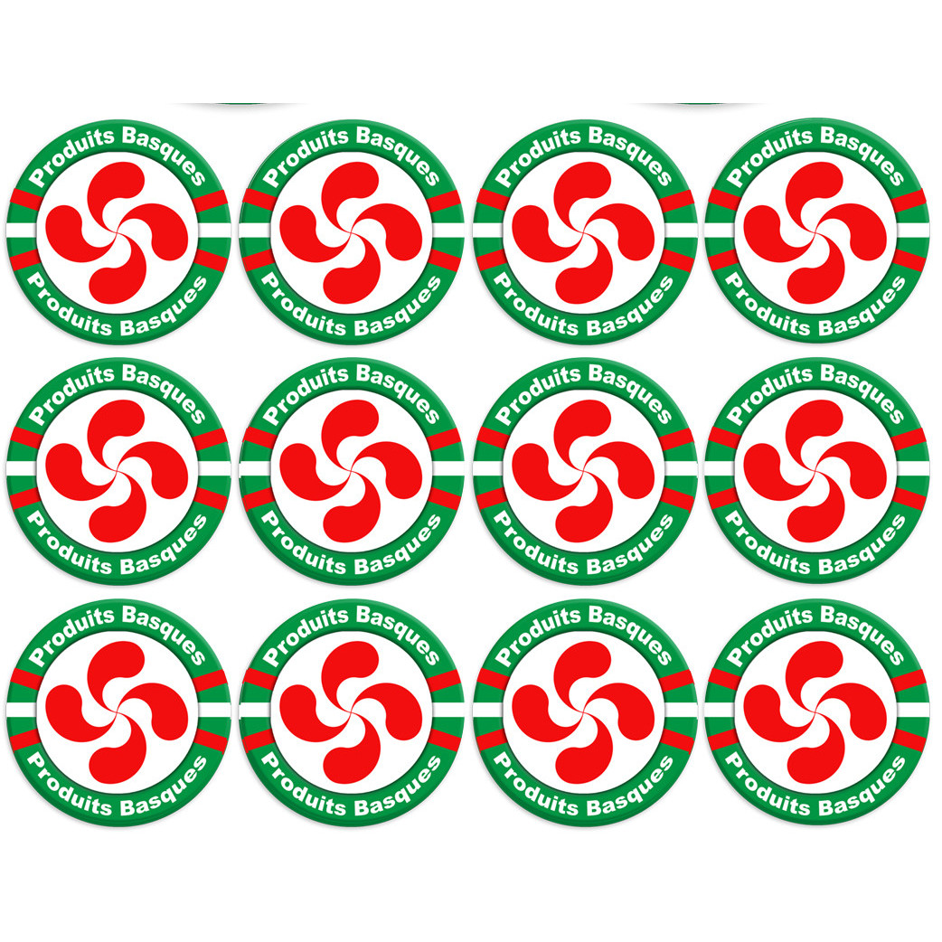 Produits Basques - 12fois 5cm - Sticker/autocollant
