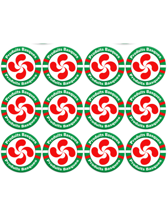 Produits Basques - 12fois 5cm - Sticker/autocollant