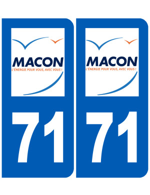 immatriculation Mâcon 71 - Sticker/autocollant