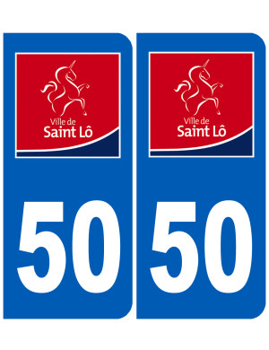 immatriculation Saint-Lô 50 - Sticker/autocollant