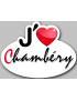 j'aime Chambéry (15x11cm) - Sticker/autocollant