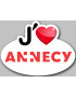 j'aime Annecy (5x3.7cm) - Sticker/autocollant