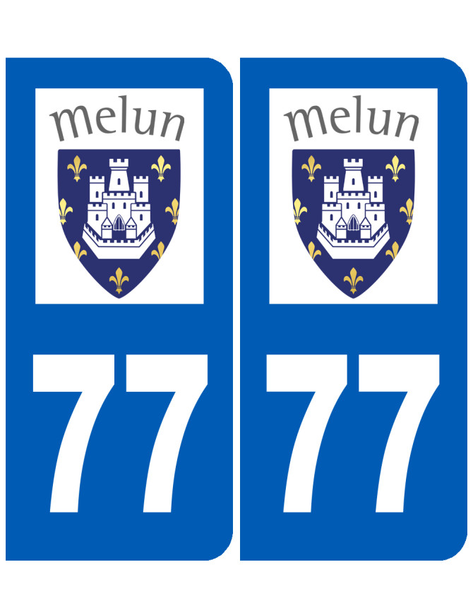 immatriculation Melun 77 - Sticker/autocollant