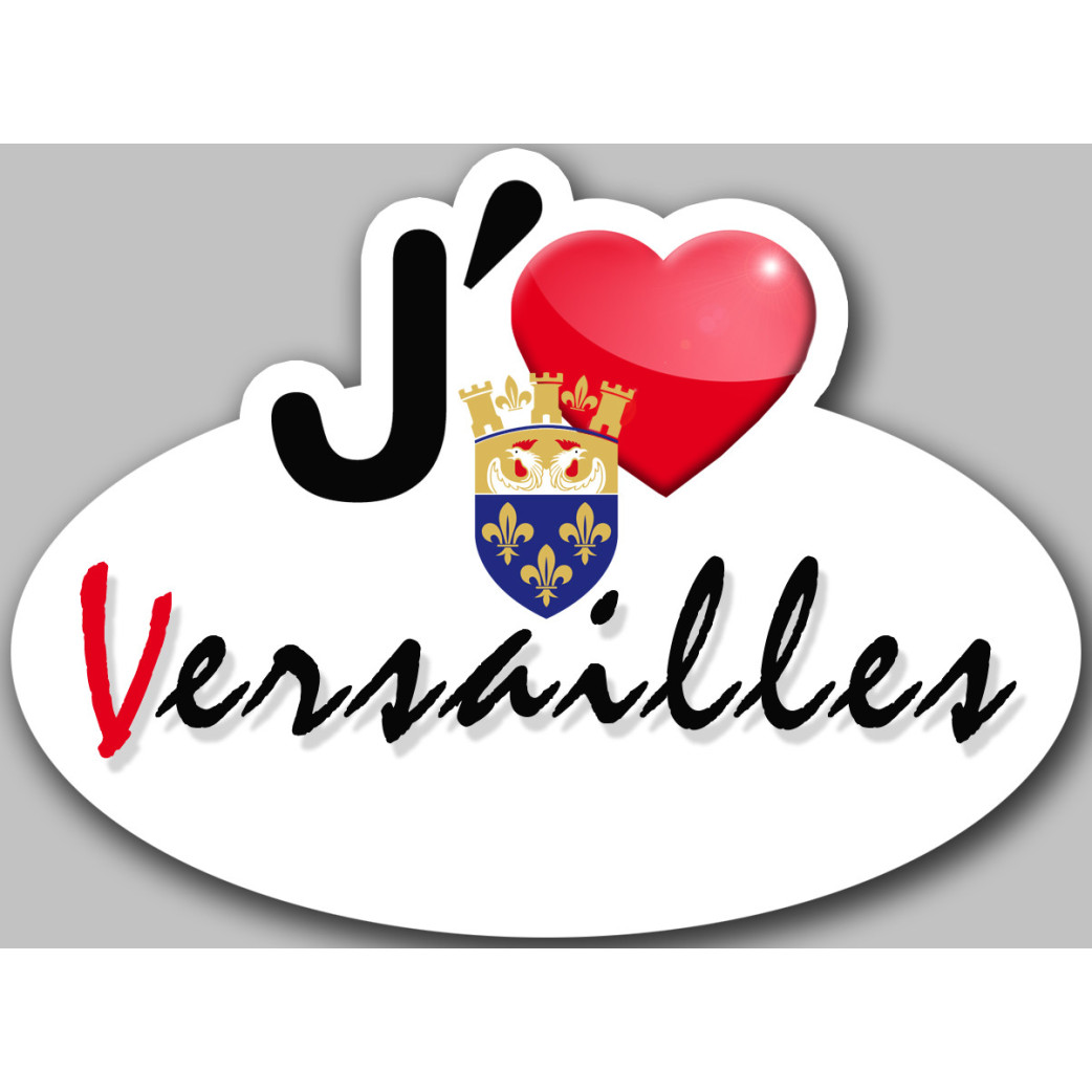j'aime Versailles (15x11cm) - Sticker/autocollant