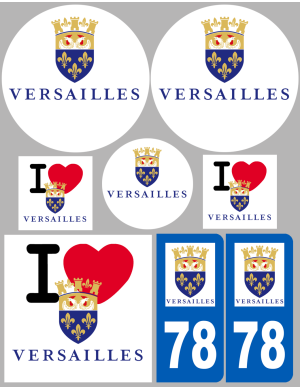Versailles - 8 autocollants variés - Sticker/autocollant