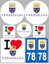 Versailles - 8 autocollants variés - Sticker/autocollant