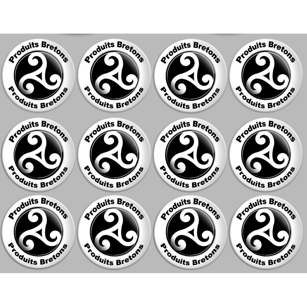 Produits bretons triskel - 12fois 5cm - Sticker/autocollant