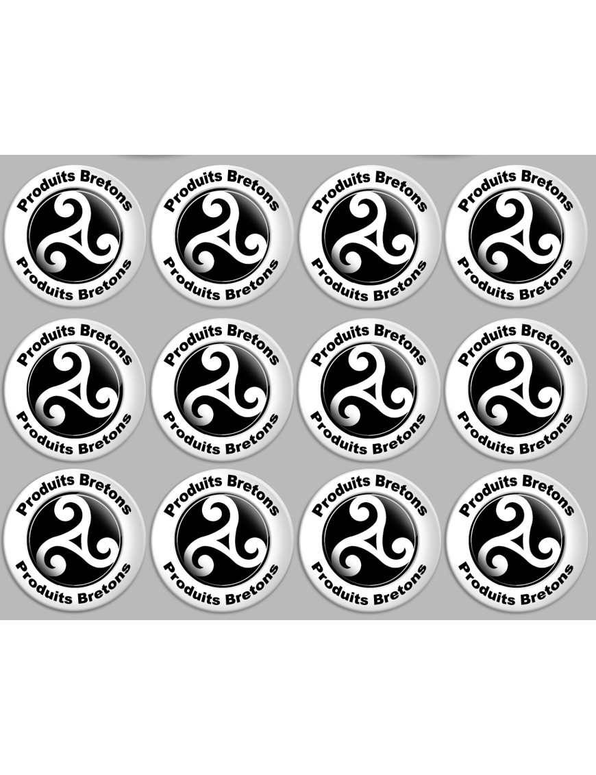 Produits bretons triskel - 12fois 5cm - Sticker/autocollant