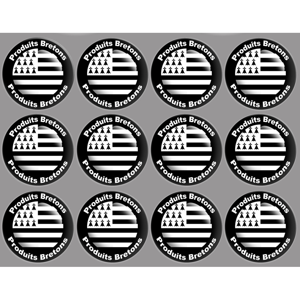 Produits drapeau bretons - 12fois 5cm - Sticker/autocollant