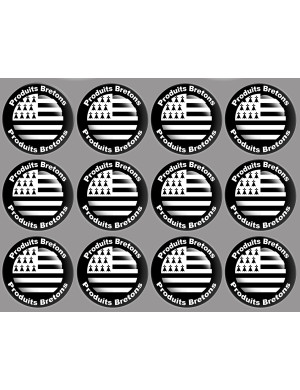 Produits drapeau bretons - 12fois 5cm - Sticker/autocollant