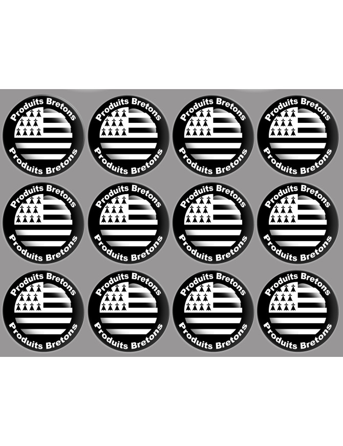 Produits drapeau bretons - 12fois 5cm - Sticker/autocollant