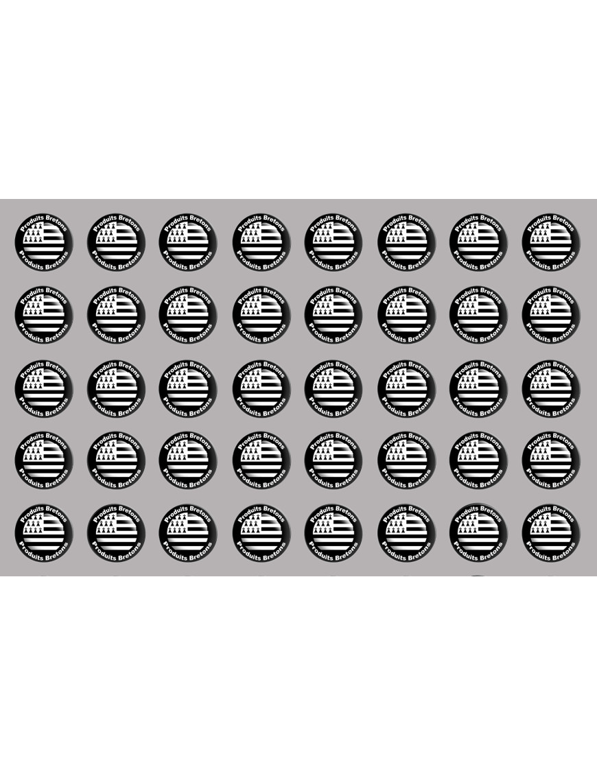 Produits drapeau bretons - 40fois 2cm - Sticker/autocollant Produits drapeau bretons - 40fois 2cm - Sticker/autocollant