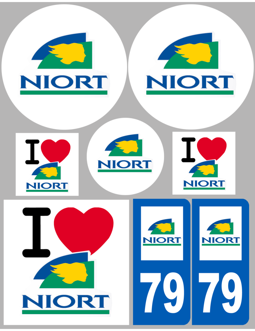 Niort - 8 autocollants variés - Sticker/autocollant Niort - 8 autocollants variés - Sticker/autocollant