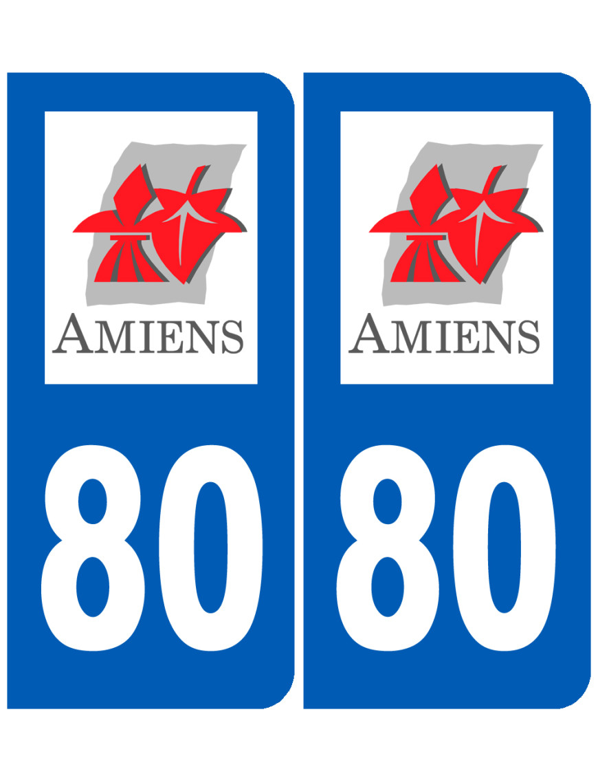 immatriculation Amiens 80 - Sticker/autocollant