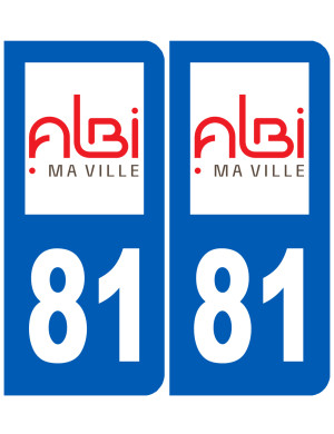 immatriculation Albi 81 - Sticker/autocollant
