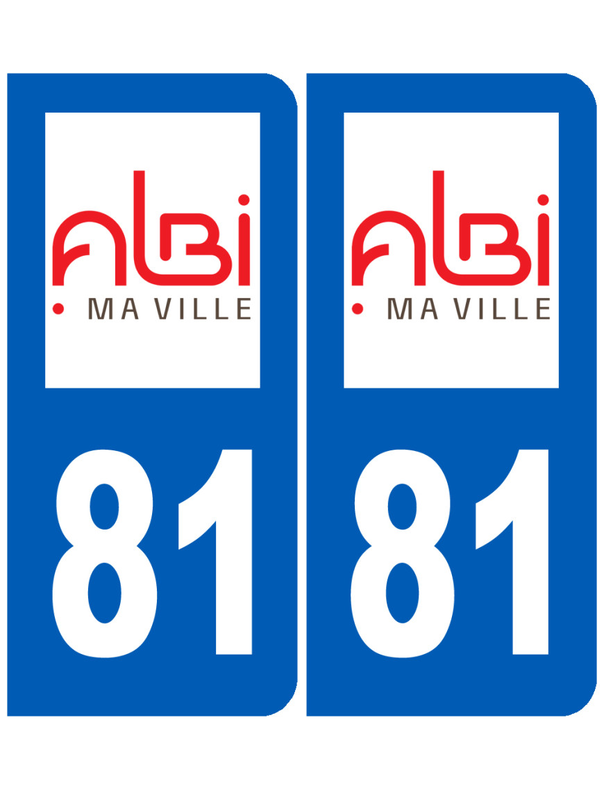 immatriculation Albi 81 - Sticker/autocollant