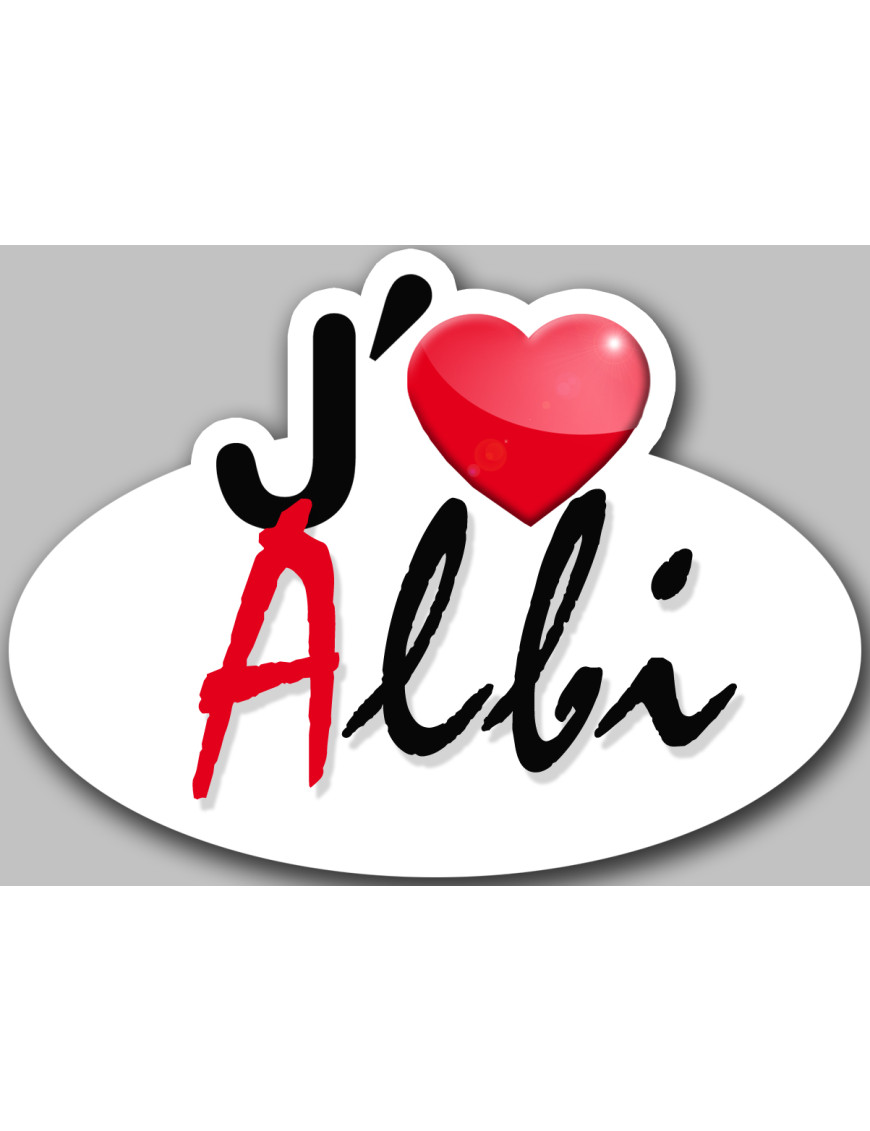 j'aime Albi (5x3.7cm) - Sticker/autocollant j'aime Albi (5x3.7cm) - Sticker/autocollant