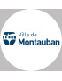 Montauban - 20x20cm - Sticker/autocollant