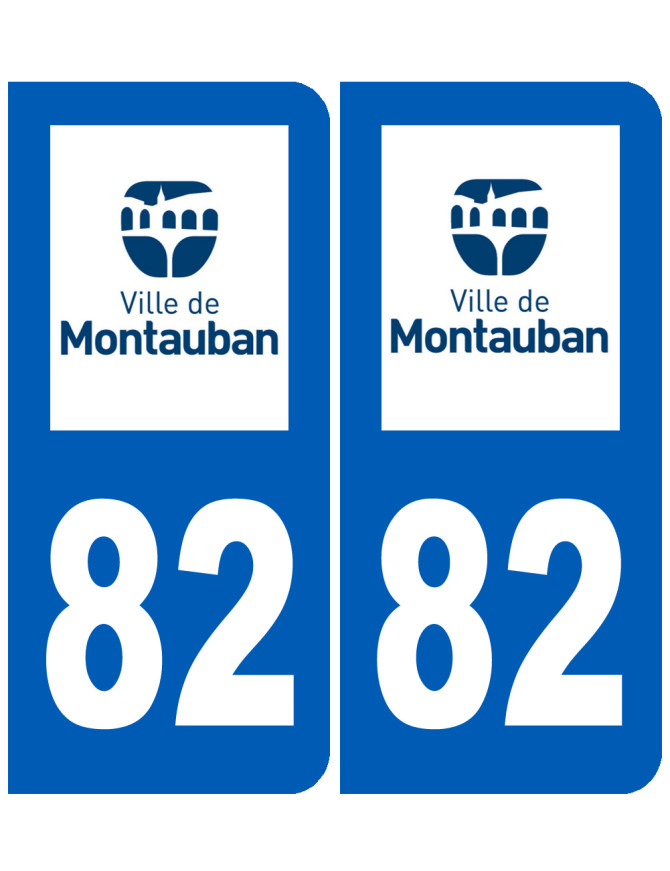 immatriculation Montauban 82 - Sticker/autocollant